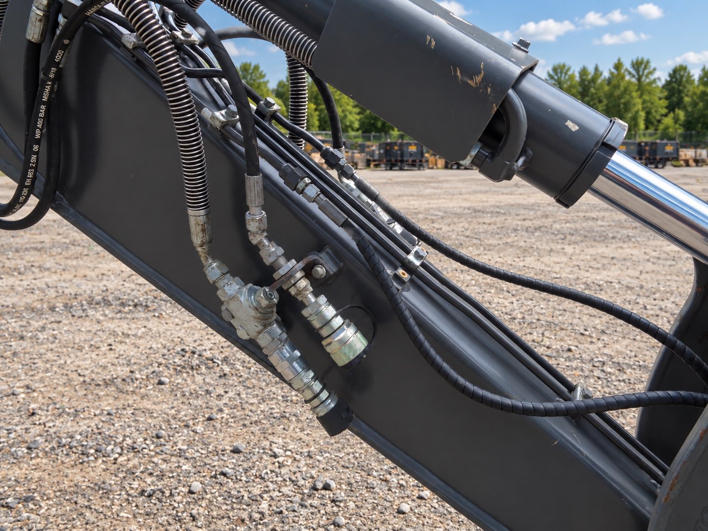 Hydraulik und Ausrüstung eines SNM Mobilbaggers